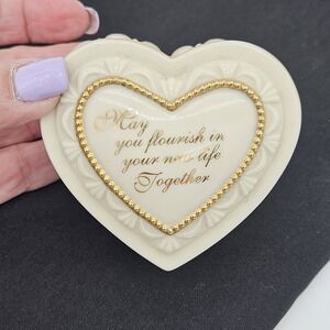 Lenox Wedding Sentiment Trinket Box #6118707 Gold Trim NWT No Box